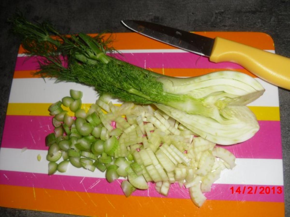 Reis-Salat, mit Granatapfel und Fenchel, - Rezept - Bild Nr. 3