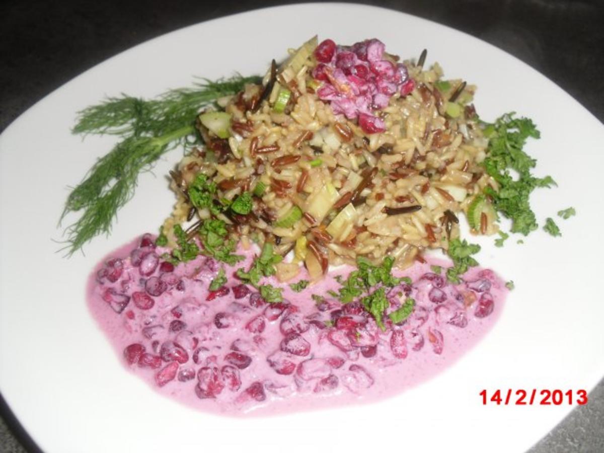 Reis-Salat, mit Granatapfel und Fenchel, - Rezept - kochbar.de
