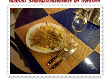 Rezept: Fleisch: Sahnegeschnetzeltes im Gyrosstil Bild Nr. 15 Fleisch: Sahnegeschnetzeltes im Gyrosstil - Rezept - Bild Nr. 15