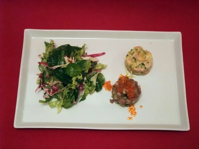 Rezept: Zweierlei Tartar vom Fisch Zweierlei Tartar vom Fisch - Rezept