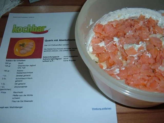 Rezept: Quark mit AlaskaSeelachsschnitzeln Bild Nr. 3 Quark mit AlaskaSeelachsschnitzeln - Rezept - Bild Nr. 3