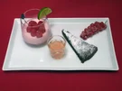 Lavendelcreme mit Himbeeren und Schokoladenkuchen - Rezept