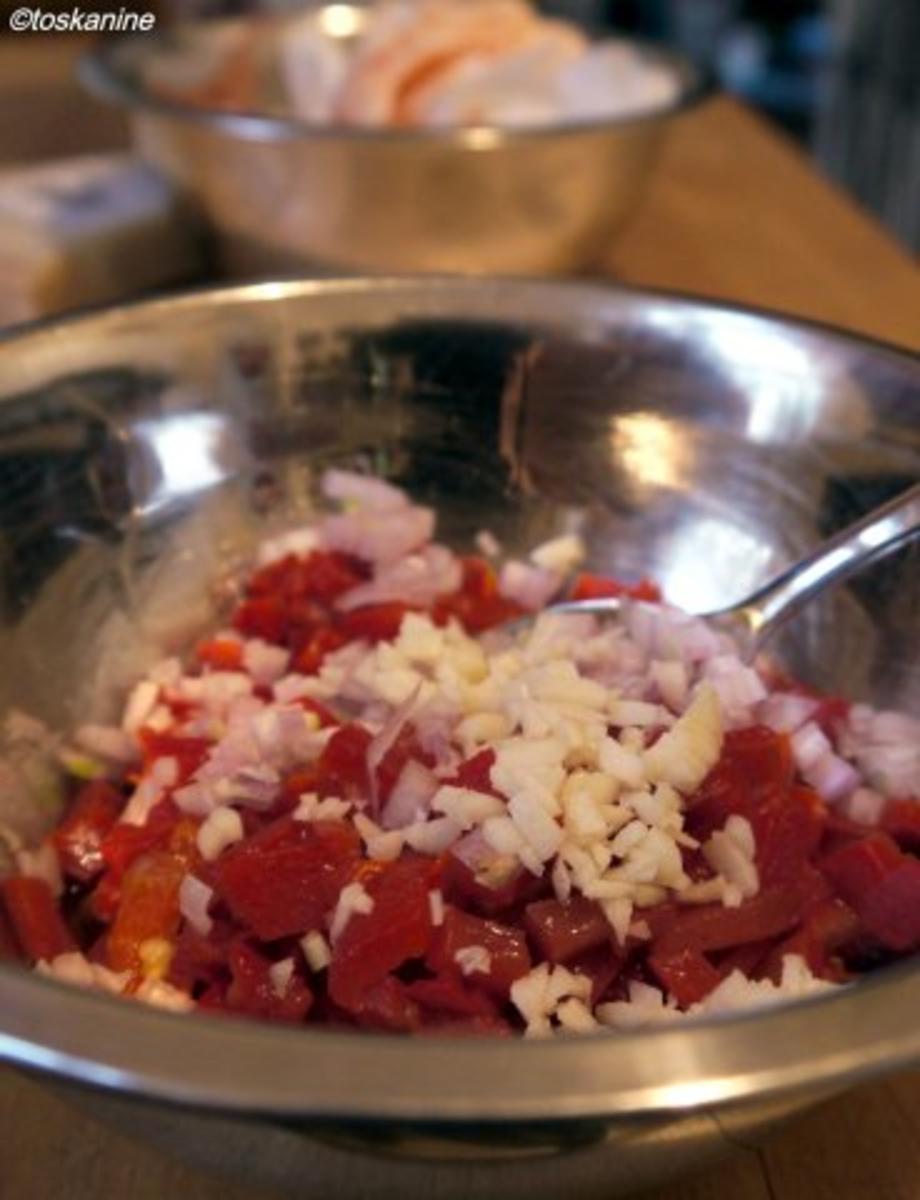 Scharfe Bouletten mit Paprika-Salsa und Parmesankartoffeln - Rezept - Bild Nr. 3