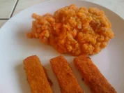 Rezept: Kartoffel - Mรถhrendurcheinander mit Fischstรคbchen Kartoffel - Mรถhrendurcheinander mit Fischstรคbchen - Rezept