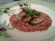 Hähnchenbrust mit Tomatenrisotto - Rezept