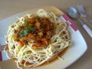 *"* Spagetti mit Hackfleisch-Gemüse-Soße *"* - Rezept