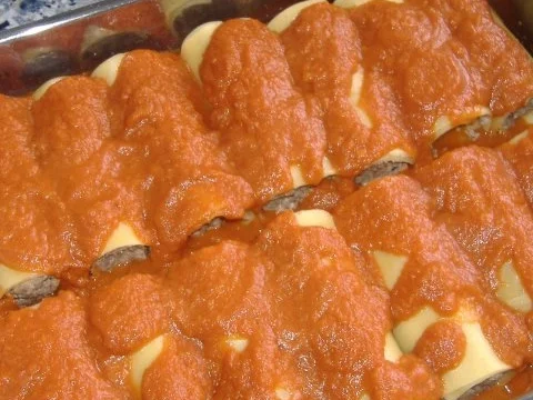 Rezept: Cannelloni mit Fleischfüllung Bild Nr. 4 Cannelloni mit Fleischfüllung - Rezept - Bild Nr. 4