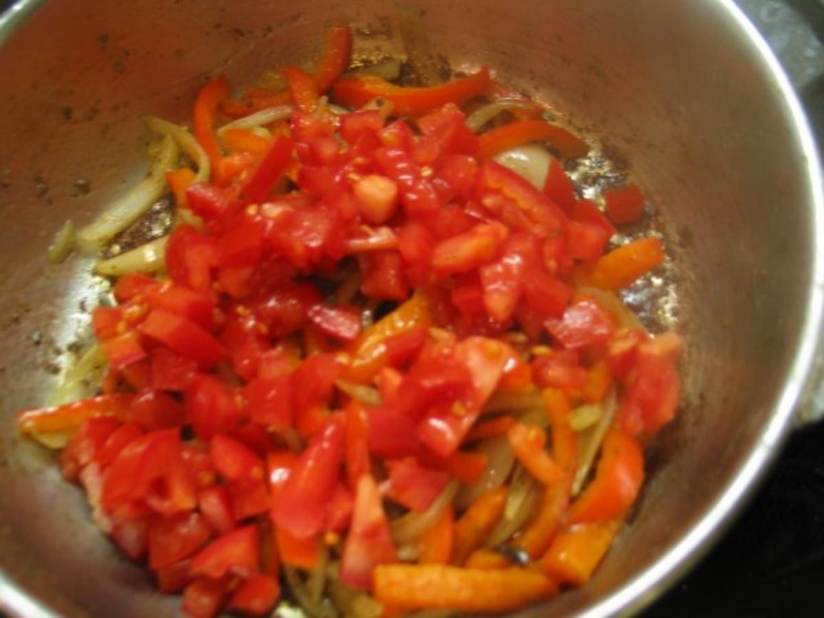 Geflügel: Putenleberpfanne mit Tomaten - Paprika - Sahne - Rezept - Bild Nr. 8