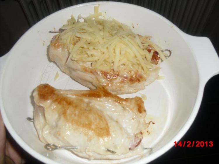Hähnchen gefüllt mit Schinken &amp; Käse, - schnell &amp; einfach - 127 kcal/100g