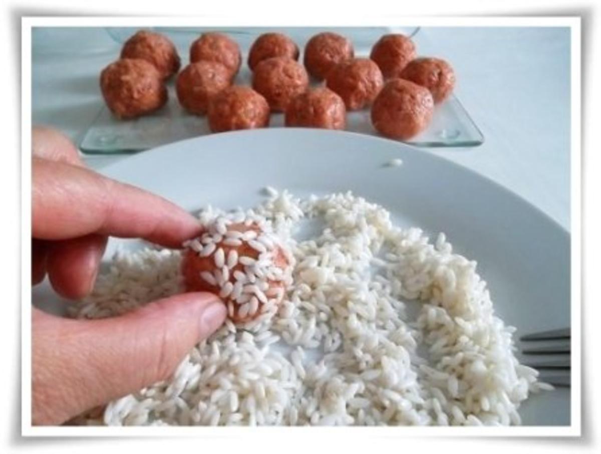 Party  Häppchen mit Reis paniert -`❊´-  kleine  „Igel“ zwischendurch - Rezept - Bild Nr. 8