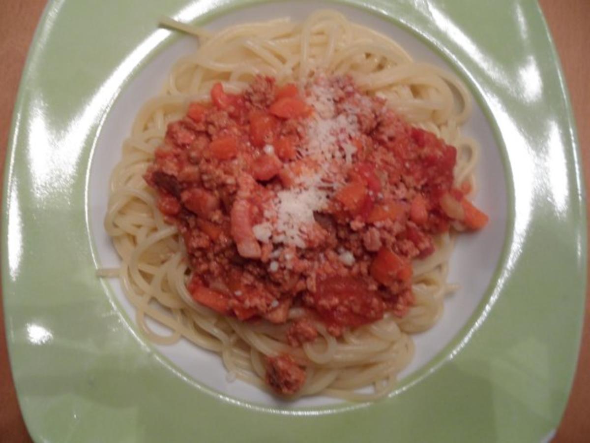 Spaghetti mit Matschsauce - Rezept