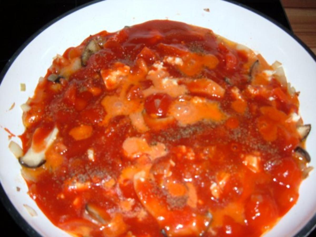 Pfannengericht : Kräuterseitlinge mit Feta und Tomaten - Rezept - Bild Nr. 5