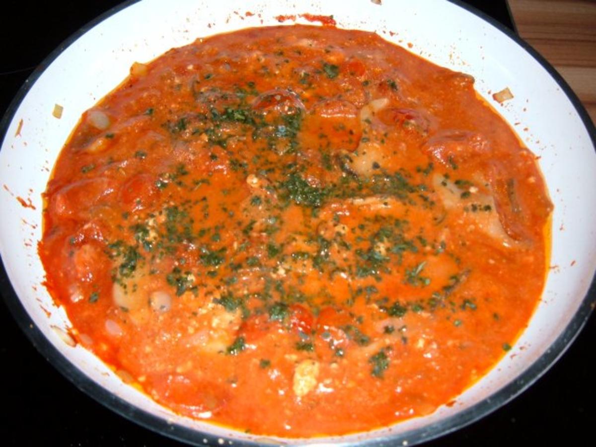 Pfannengericht : Kräuterseitlinge mit Feta und Tomaten - Rezept - Bild Nr. 6
