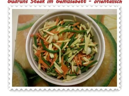Fleisch: Steak im Gemüsebett - orientalisch - - Rezept - Bild Nr. 5