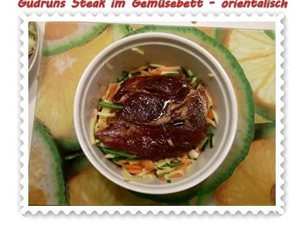 Fleisch: Steak im Gemüsebett - orientalisch - - Rezept - Bild Nr. 6