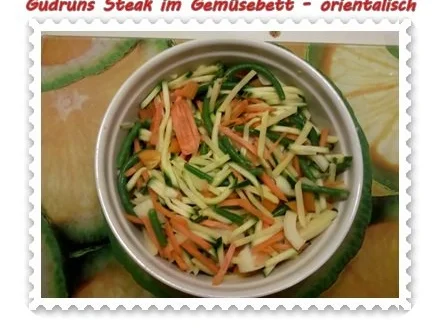 Fleisch: Steak im Gemüsebett - orientalisch - - Rezept - Bild Nr. 7