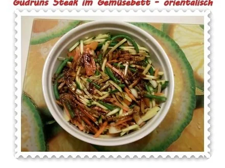 Fleisch: Steak im Gemüsebett - orientalisch - - Rezept - Bild Nr. 10