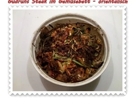 Fleisch: Steak im Gemüsebett - orientalisch - - Rezept - Bild Nr. 13