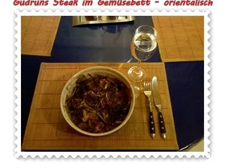 Fleisch: Steak im Gemüsebett - orientalisch - - Rezept - Bild Nr. 14