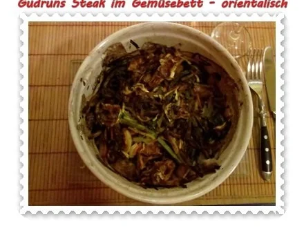 Fleisch: Steak im Gemüsebett - orientalisch - - Rezept - Bild Nr. 17