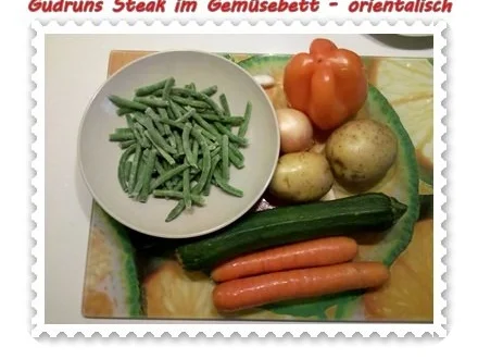 Fleisch: Steak im Gemüsebett - orientalisch - - Rezept - Bild Nr. 2