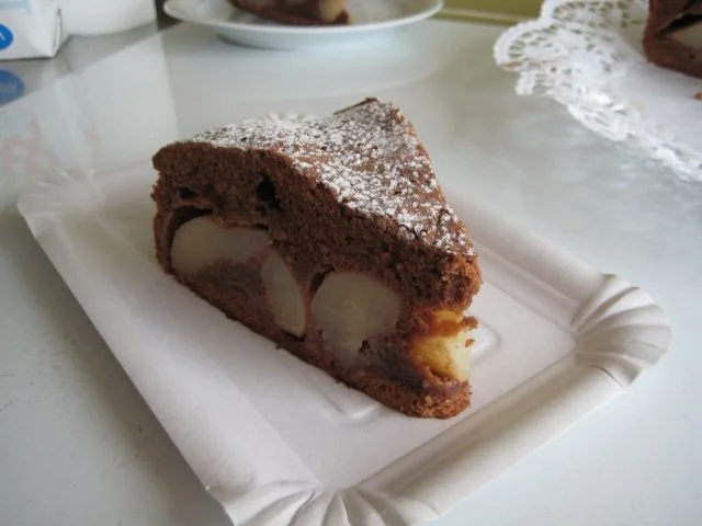 Rezept: Versunkener Schoko-Birnen-Kuchen Bild Nr. 5 Versunkener Schoko-Birnen-Kuchen - Rezept - Bild Nr. 5