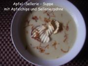 Apfel - Sellerie - Süppchen mit Calvados - Rezept