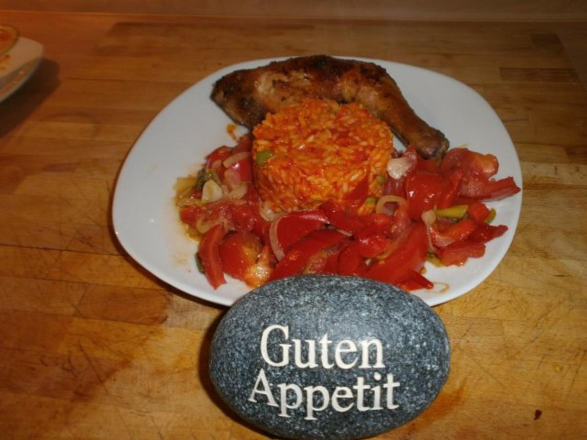 Spicy Hähnchenschenkel mit Paprika Tomaten Gemüse - Rezept - Bild Nr. 10