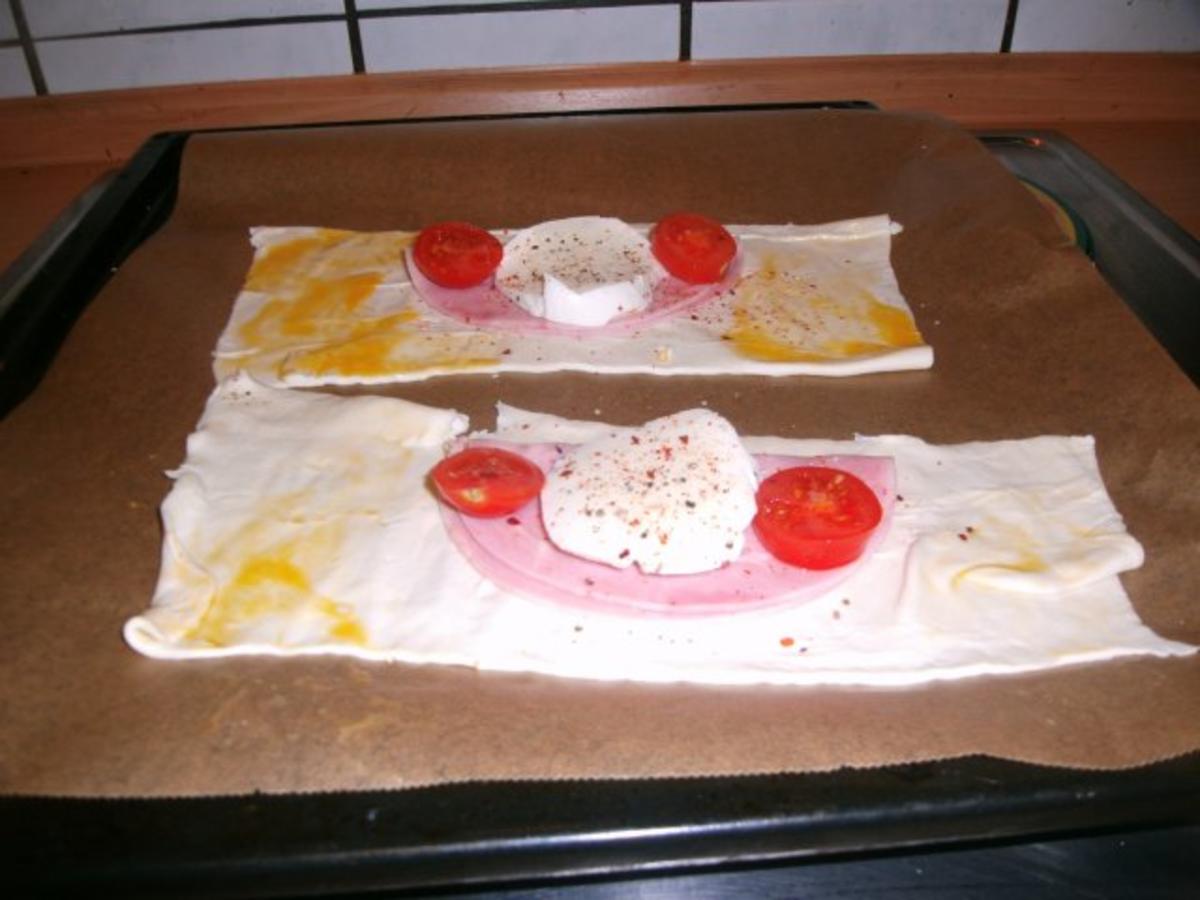 Schinken Mozzarella Taschen - einfach - 159 kcal/100g