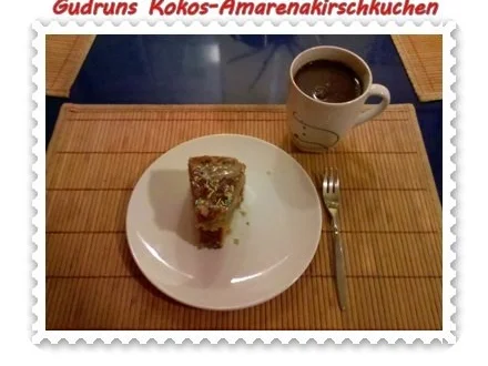Rezept: Kuchen: Kokos-Amarenakirschkuchen Bild Nr. 12 Kuchen: Kokos-Amarenakirschkuchen - Rezept - Bild Nr. 12