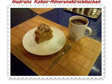 Rezept: Kuchen: Kokos-Amarenakirschkuchen Bild Nr. 13 Kuchen: Kokos-Amarenakirschkuchen - Rezept - Bild Nr. 13