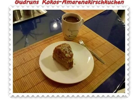 Rezept: Kuchen: Kokos-Amarenakirschkuchen Bild Nr. 14 Kuchen: Kokos-Amarenakirschkuchen - Rezept - Bild Nr. 14