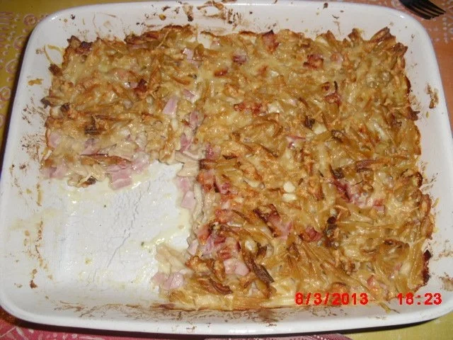 Schinken-Sahne-Nudeln - Rezept