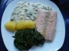 Lachs in  Weißweinsoße - Rezept