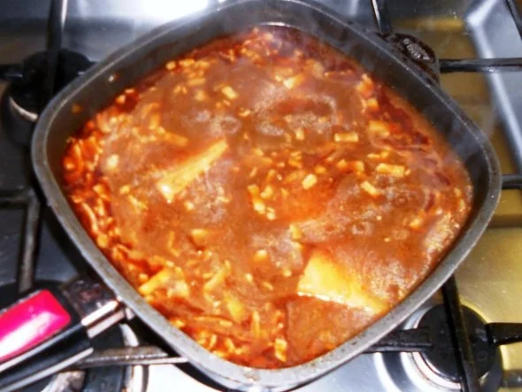 Schichtkohl à la "Oòrndrasch". Aus dem Backofen und wirklich in Schichten. (Rzpt. um 1976) - Rezept - Bild Nr. 21