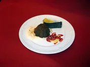 Espresso-Mandeltörtchen mit Eis und Salat von Orangen - Rezept