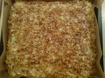 Rezept: Hackfleisch auf dem Blech Hackfleisch auf dem Blech - Rezept