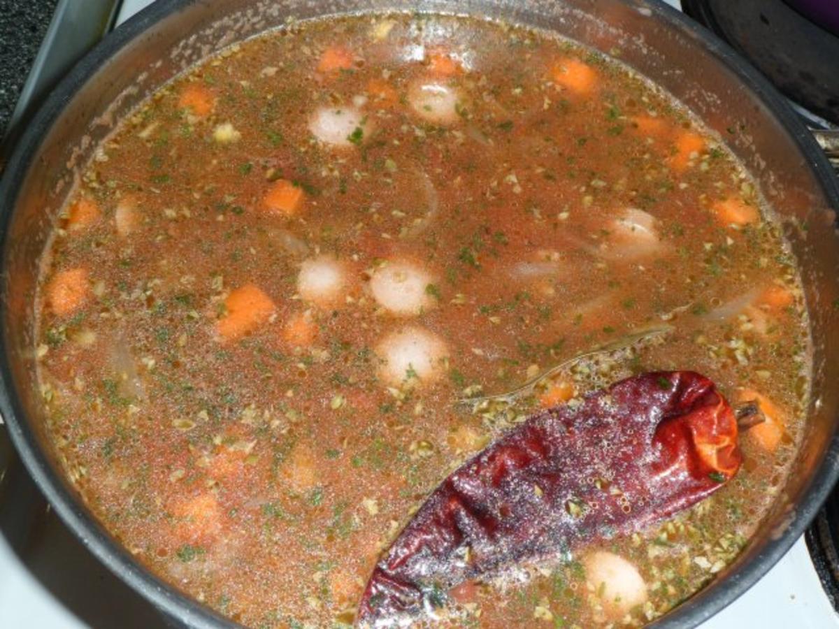 Gemüse - Kichrerbsen - Suppe mit Würstchen - Rezept - Bild Nr. 8