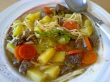 Gemüsesuppe mit Rindfleisch - Rezept