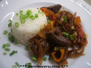 Innereien: Lebergeschnetzeltes mit Reis - Rezept