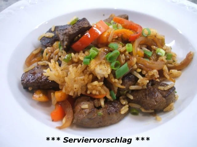 Innereien: Lebergeschnetzeltes mit Reis - Rezept - Bild Nr. 2