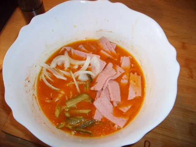 Wurstsalat aus Fleischkäse - Rezept - Bild Nr. 5