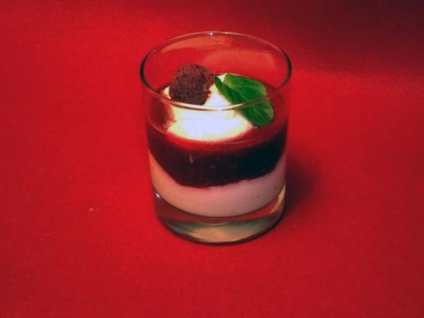 Joghurtmousse auf Himbeersoße - einfach - von Das perfekte Dinner