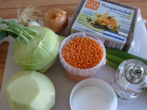 Rezept: Kohlrabi-Linsen Süppchen Bild Nr. 3 Kohlrabi-Linsen Süppchen - Rezept - Bild Nr. 3