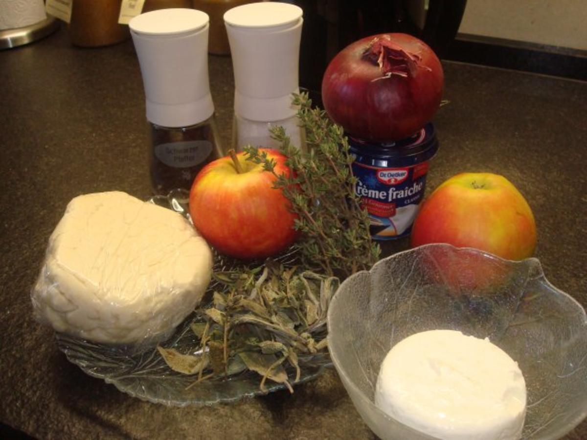Flammkuchen mit Apfel/Ziegenkäse-Topping - Rezept - Bild Nr. 2