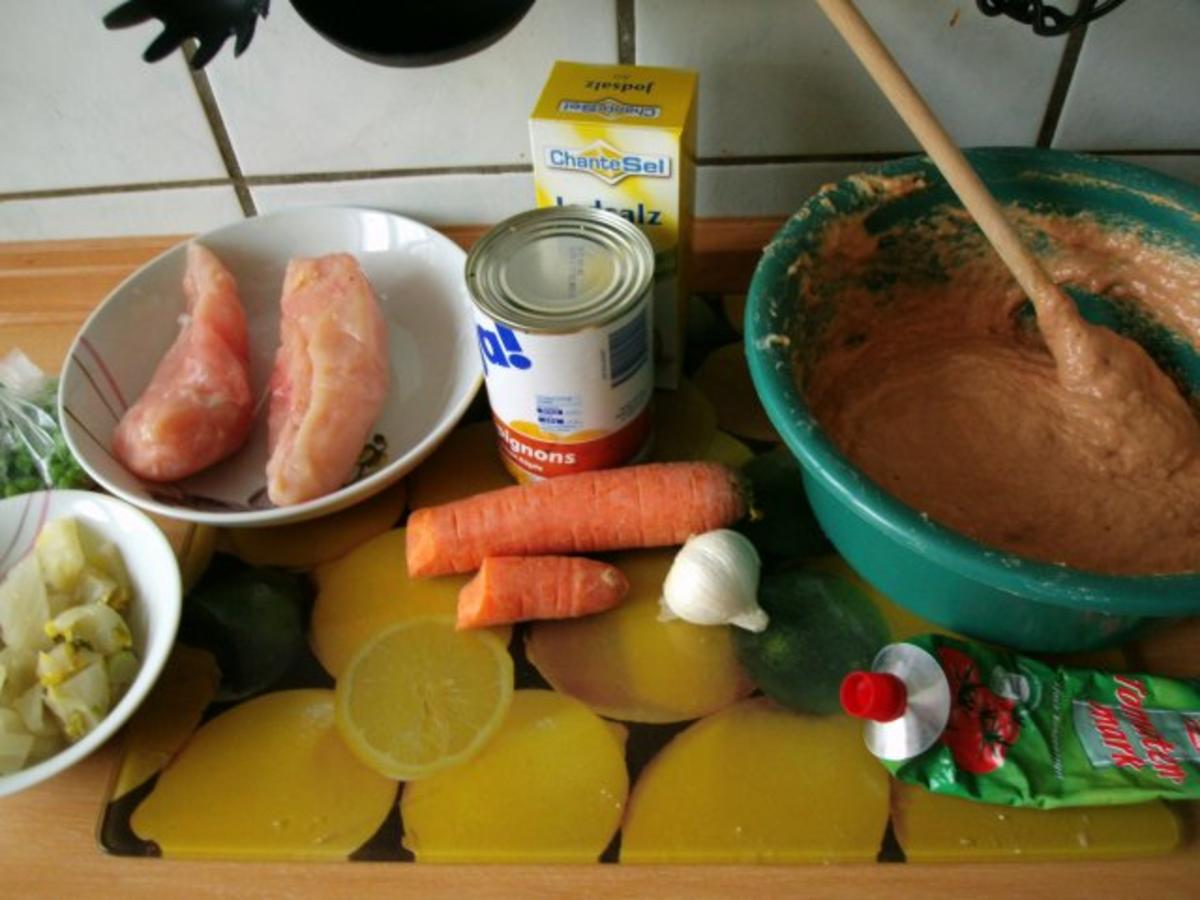 gemüsiges Hähnchenragout   mit saftigen Tomatenspätzle - Rezept - Bild Nr. 7
