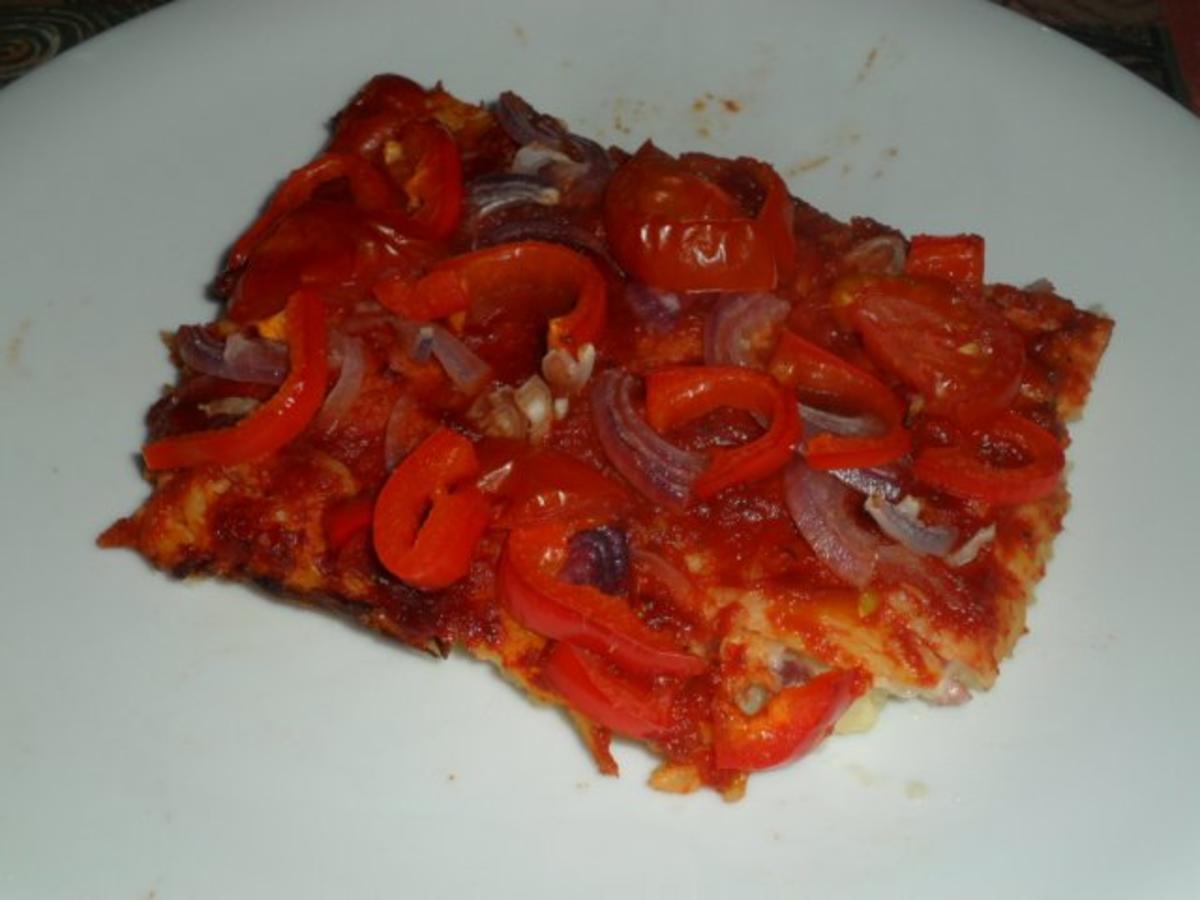 Bilder für Kartoffelpizza mit Teig und Reibekuchenteig (Fertigprodukt) - Rezept