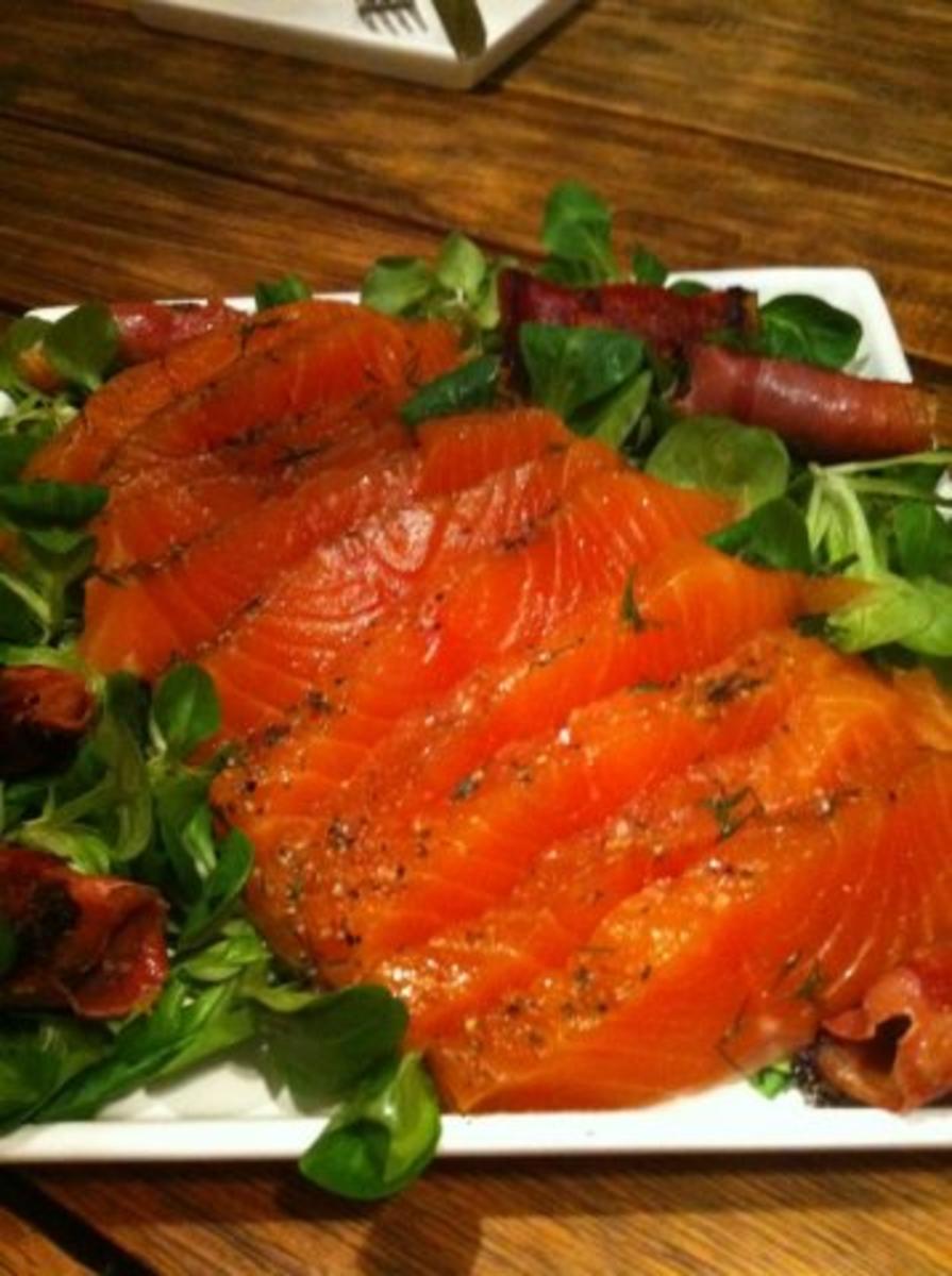 Gebeitzter Lachs mit Kräuter - Rezept mit Bild - kochbar.de