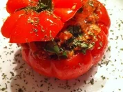 Gefüllte Fleischtomaten mit Bulgur und mediteranen Gemüse - Rezept