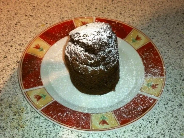 Kleiner Schokokuchen mit flüssigem Kern - Rezept